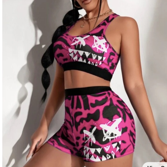 NWT SEXY Gym & Biker outfit - LARGE - Picture 2 of 10